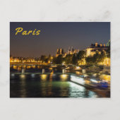 アーツ橋の夕暮れ - フランス, パリ ポストカード (正面)