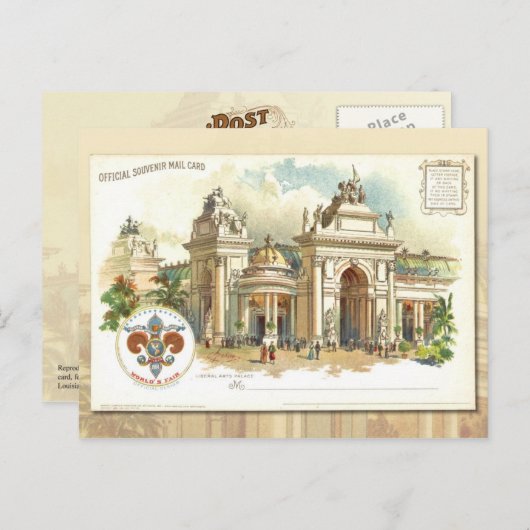 アーツ自由主義のパレス – 1904年記念メールカード ポストカード (正面/裏面)