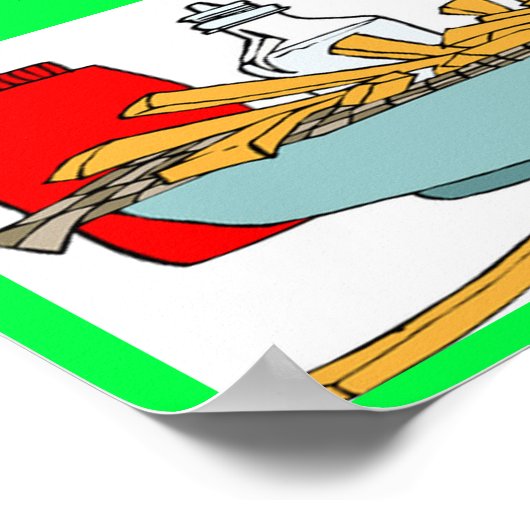 アーツ自由主義のー科学ファストフードのジョーク ポスター (角)