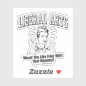 アーツ自由主義の:ディプロマとフライドポテトのような シール (シート)