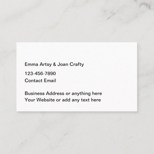 アーツ・アンド・クラフツテーマ名刺 名刺 (裏面)