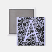 アーツ・アンド・クラフツ風のボタニカルモノグラム レターA マグネット (正面/裏面)