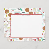 アーツ&クラフツをテーマにしたフラットノテカード ノートカード (正面/裏面)