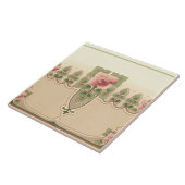 アーツ&クラフツアーツまたはミッションスタイルバラヘッジロー タイル (側面)