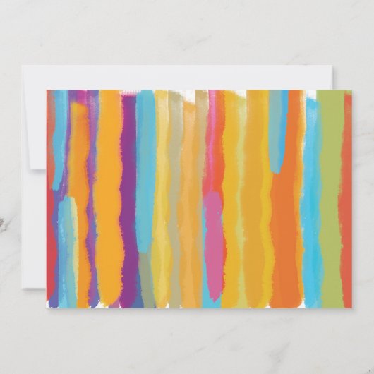 アーツ&クラフツウォーター絵を描カラーパーティの招待状 招待状 (裏面)