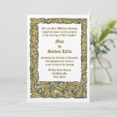 アーツ&クラフツスタイルアコーン&離れオークズ縁どズ 招待状 (スタンド正面)