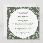 アーツ&クラフツスタイルデザイン結婚ズ 招待状 (裏面)