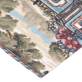 アーツ&クラフツスタイルバルコニーランドスケープヴィスタフリーズ ショートテーブルランナー (コーナー)