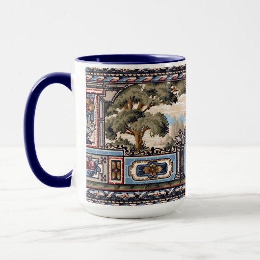 アーツ&クラフツスタイルバルコニーランドスケープヴィスタフリーズ マグカップ (左)