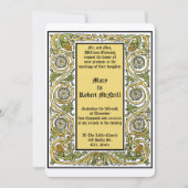 アーツ&クラフツスタイルロイクロフト結婚フローラ 招待状 (正面)