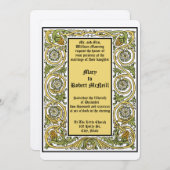 アーツ&クラフツスタイルロイクロフト結婚フローラ 招待状 (正面/裏面)