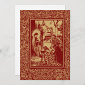 アーツ&クラフツスタイル1896クリスマス出生 シーズンカード (正面/裏面)