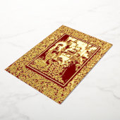 アーツ&クラフツスタイル1896クリスマス出生 箔シーズンカード (回転した状態)