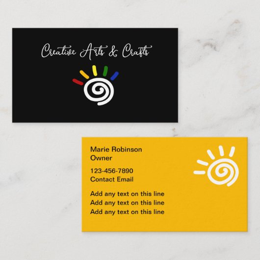 アーツ&クラフツテーマ名刺テンプレート 名刺 (正面/裏面)