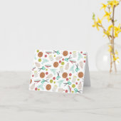 アーツ&クラフツパターンノテカード カード (黄色い花)