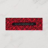 アーツ&クラフツヴィンテージ赤と黒エレガント スキニー名刺 (裏面)