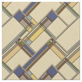 アーツ&クラフツ秋幾何学模様 ファブリック (クローズアップ)