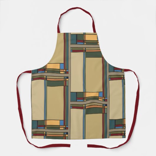 アーツ&クラフトはっきりした幾何エプロン エプロン (正面)