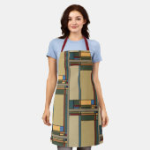 アーツ&クラフトはっきりした幾何エプロン エプロン (着用した状態)