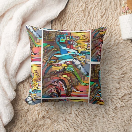 アーテはっきりしたルNZシダのスタイル化された色 クッション (ブランケット)