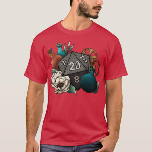 アーティサークラスD20卓上ゲームサイコロ Tシャツ