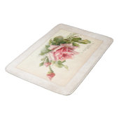 アーティザンの背景にロマンチックなピンクのバラ バスマット (アングル)