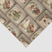 アーティザンの背景にヴィンテージのクリスマスヴィネット 薄葉紙 (詳細)