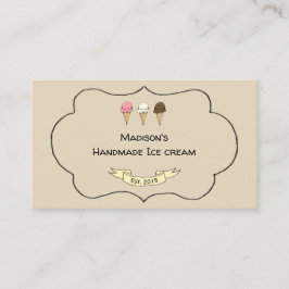 アーティザンアイスクリームメーカーのカスタマイズ 名刺