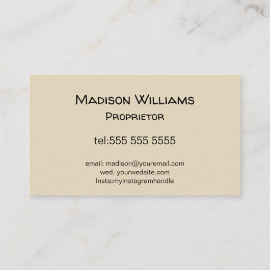 アーティザンアイスクリームメーカーのカスタマイズ 名刺 (裏面)