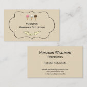 アーティザンアイスクリームメーカーのカスタマイズ 名刺 (正面/裏面)