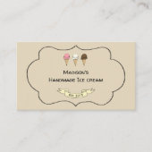 アーティザンアイスクリームメーカーのカスタマイズ 名刺 (正面)