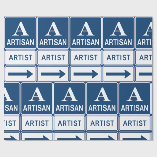 アーティザンアーティストスタジオサイン方向矢印 ラッピングペーパー (フラット)