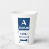 アーティザンアーティストスタジオサイン方向矢印 紙コップ (正面)