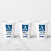 アーティザンアーティストスタジオサイン方向矢印 紙コップ