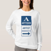 アーティザンアーティストスタジオサイン方向矢印 Tシャツ (正面)