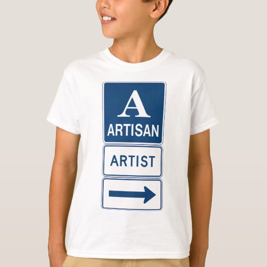 アーティザンアーティストスタジオサイン方向矢印 Tシャツ (正面)