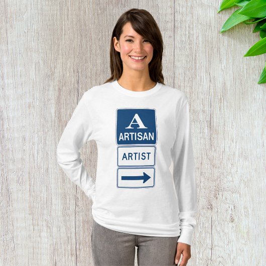 アーティザンアーティストスタジオサイン方向矢印 Tシャツ
