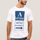 アーティザンアーティストスタジオサイン方向矢印 Tシャツ (正面)
