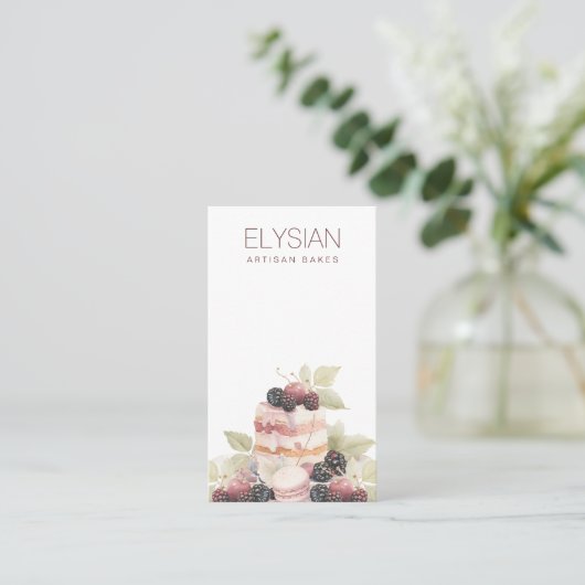 アーティザンウォーターカラーベーカーベーカリーパティシシェフ 名刺 (スタンド正面)