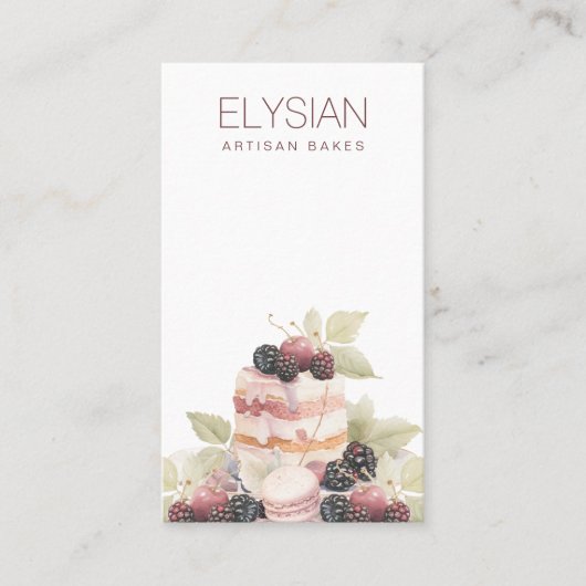 アーティザンウォーターカラーベーカーベーカリーパティシシェフ 名刺 (正面)