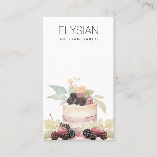 アーティザンウォーターカラーベーカーベーカリーパティシシェフ 名刺 (正面)