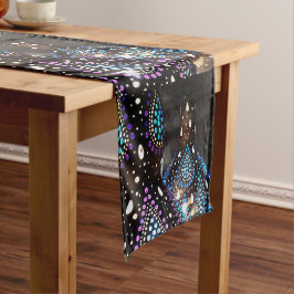 アーティザンクラフトグルドターキッシュランタンアクリルアート ショートテーブルランナー