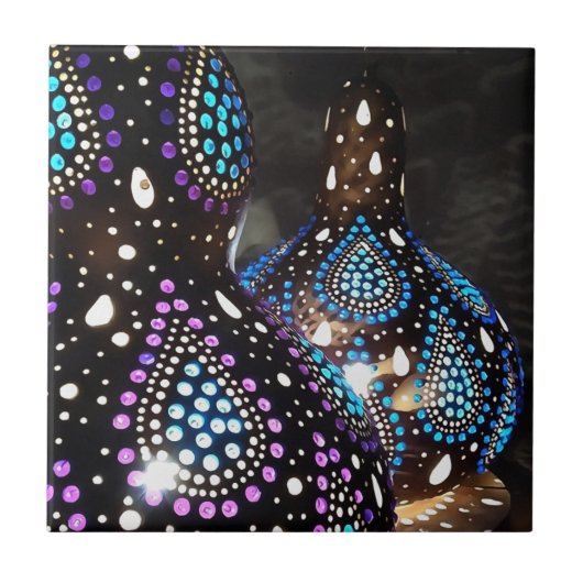 アーティザンクラフトグルドターキッシュランタンアクリルアート タイル (正面)