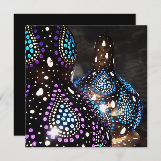 アーティザンクラフトグルドターキッシュランタンアクリルアート 招待状 (正面/裏面)