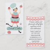 アーティザンケーキdivaカップケーキのベーカリーの名刺 名刺 (正面/裏面)