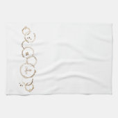 アーティザンコーヒーリングや輪名ブラウンホワイトキッチンおもしろい キッチンタオル (横)