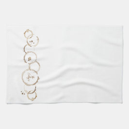 アーティザンコーヒーリングや輪名ブラウンホワイトキッチンおもしろい キッチンタオル