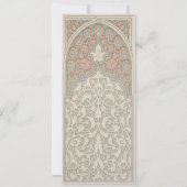 アーティザンコーラルとセージのイスラムレース結婚ズ 招待状 (裏面)