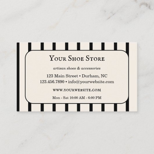 アーティザンシューズファッション 名刺 (裏面)