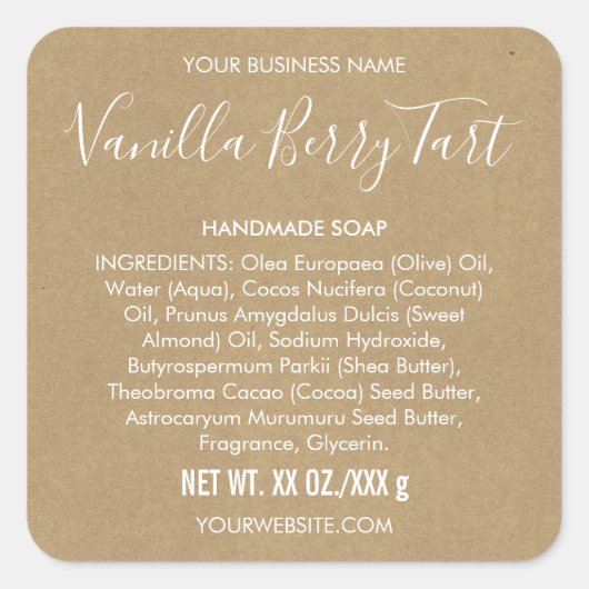 アーティザンソープ紙ルック成分ラベル スクエアシール (正面)